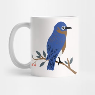 Cute Eastern Bluebird Hand drawn Mug